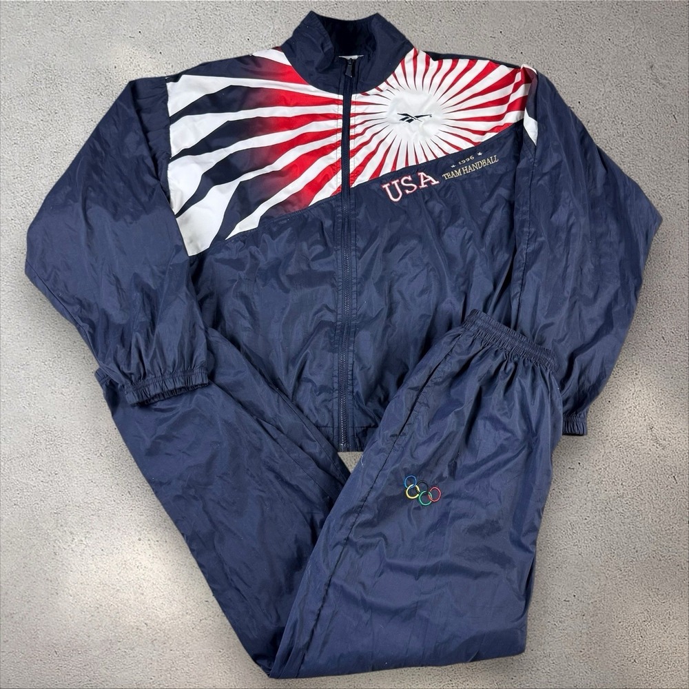 VTG 1996 Olympics USA Handball Tracksuit Olympian Worn Team Issue Reebok Atlanta